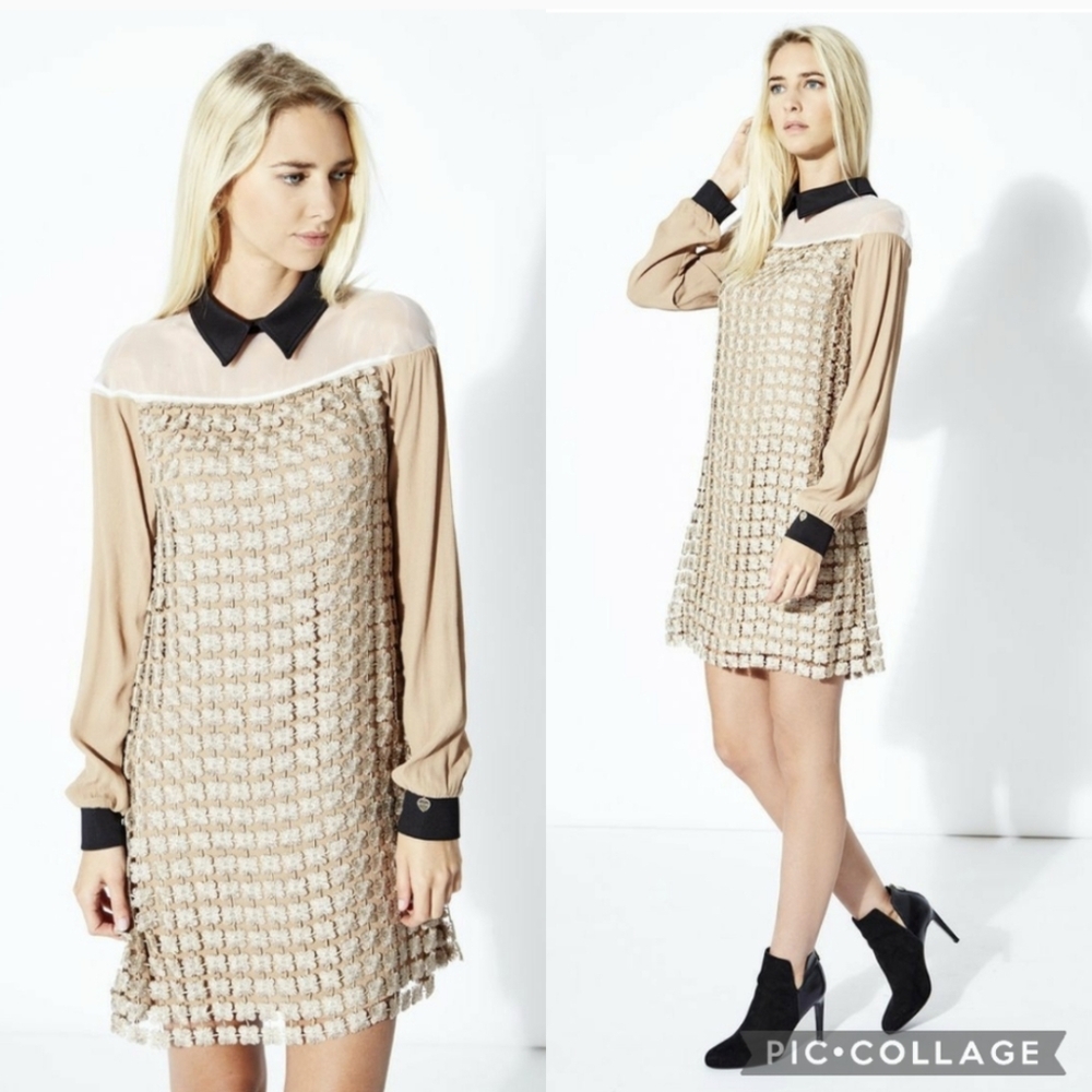 Twin-Set | Cocktail Dress with Lurex Mesh Overlay